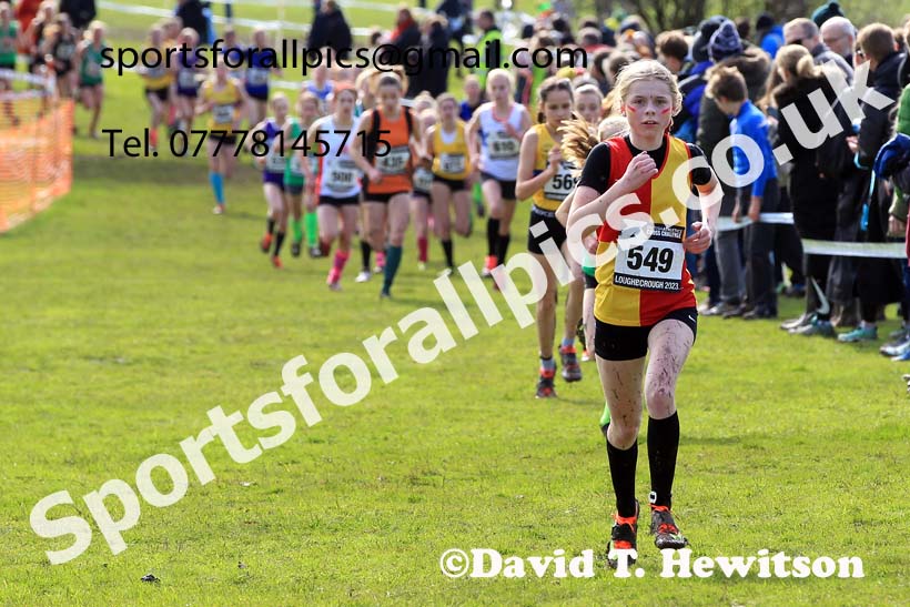 Girls Under-13s 2023 UK CAU Inter Counties Cross Country Champs, Prestwold Hall, Loughborough. Photo: David T. Hewitson/Sports for All Pics